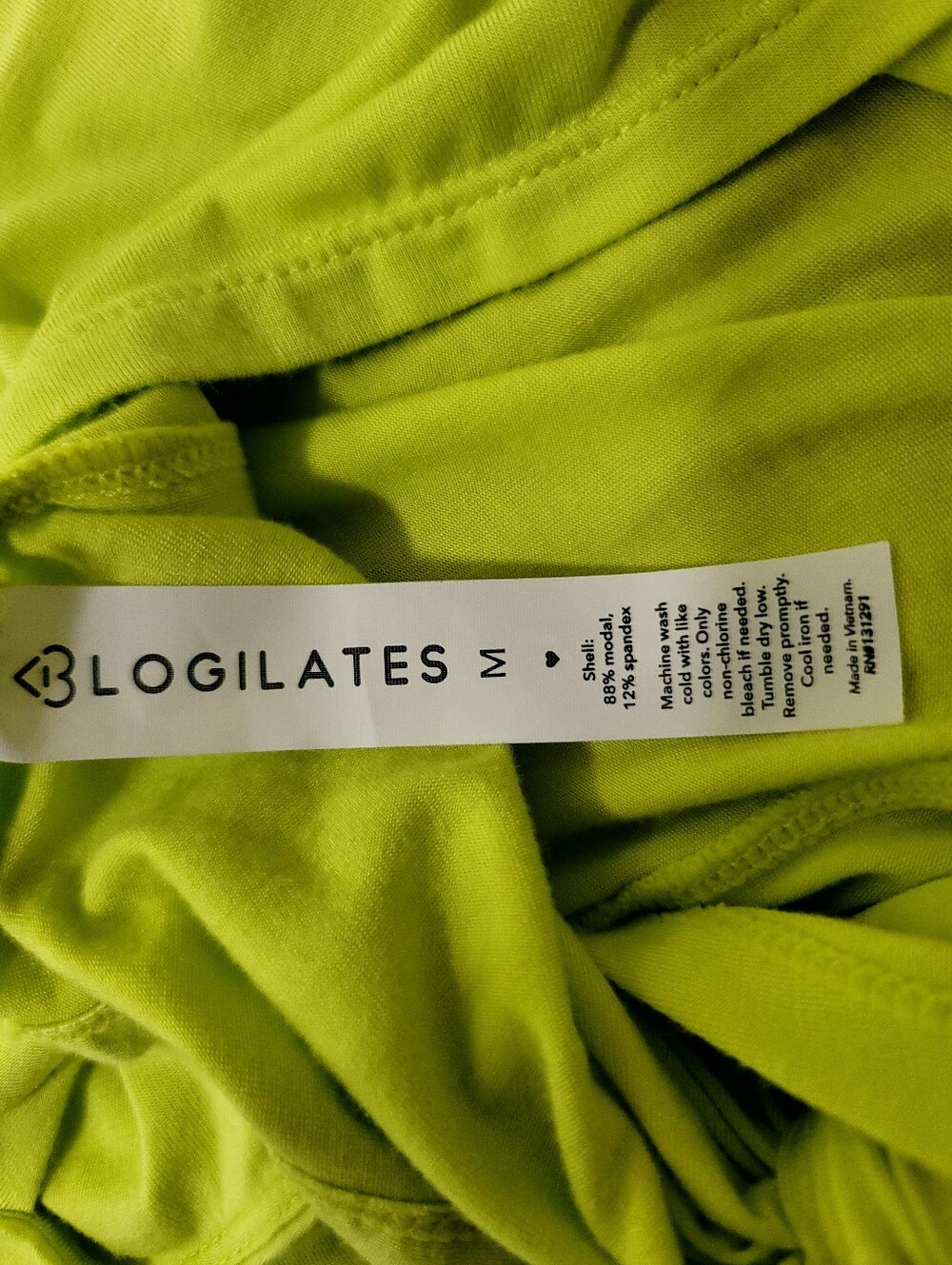 BLOGILATES Neon Lime Tie-Back Crop Top - Picture 6 of 7